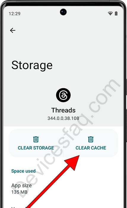 Clear app cache