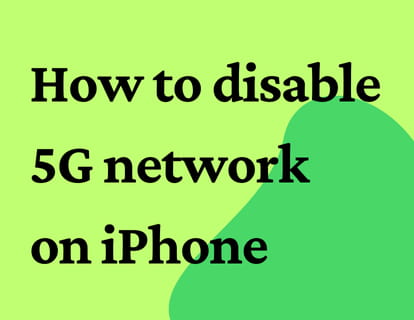 How to disable 5G on iPhone