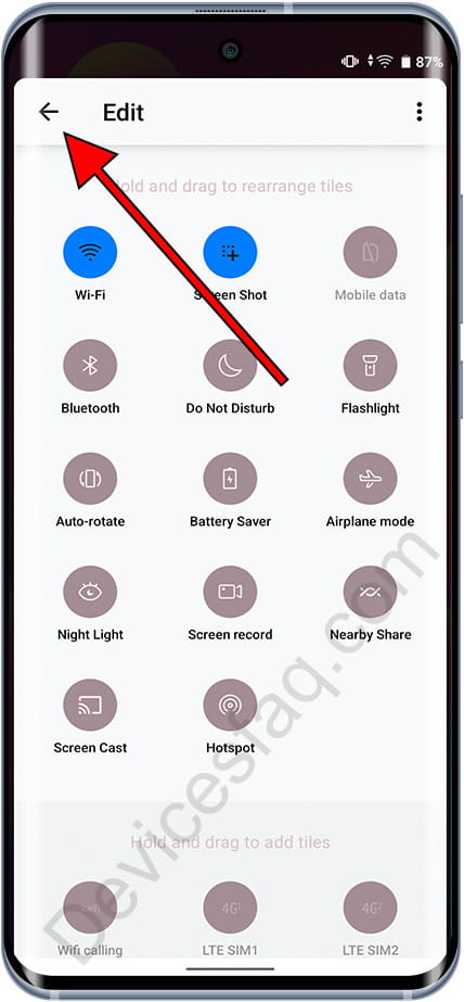 Finish editing shortcuts panel