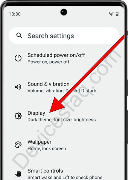 Android screen settings