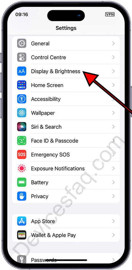 iPhone display and brightness