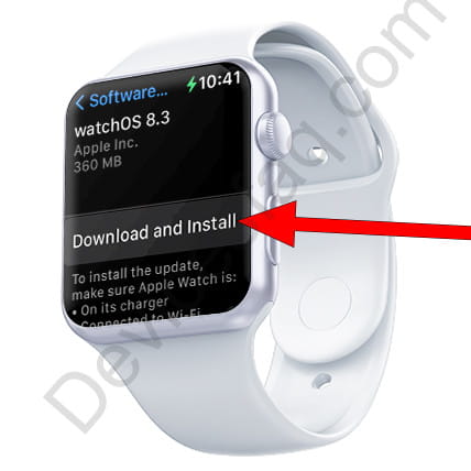 Download and install Apple Watch update