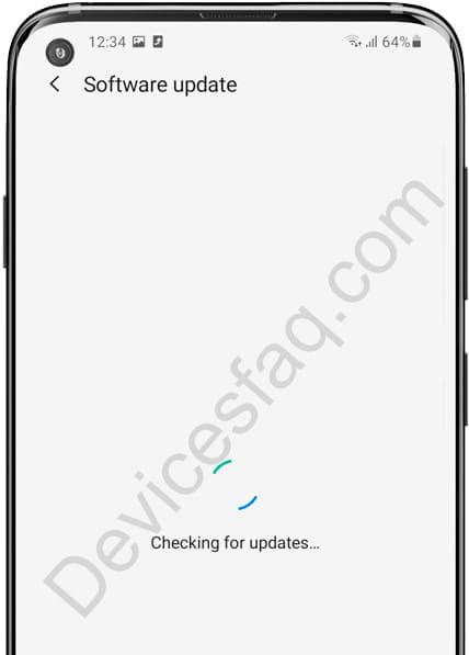 Checking for updates Samsung