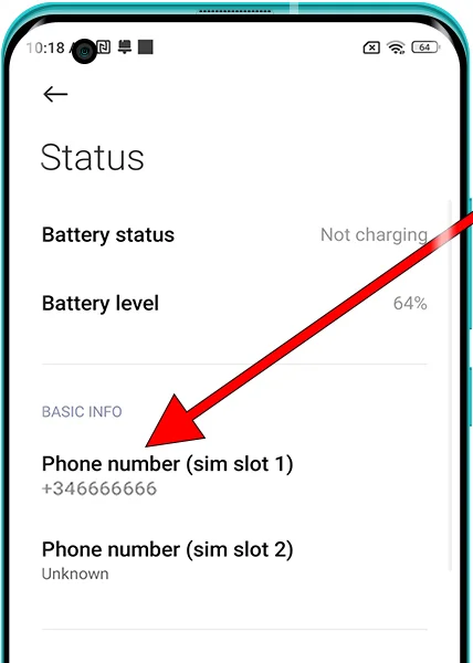 How to see my phone number on Xiaomi phone