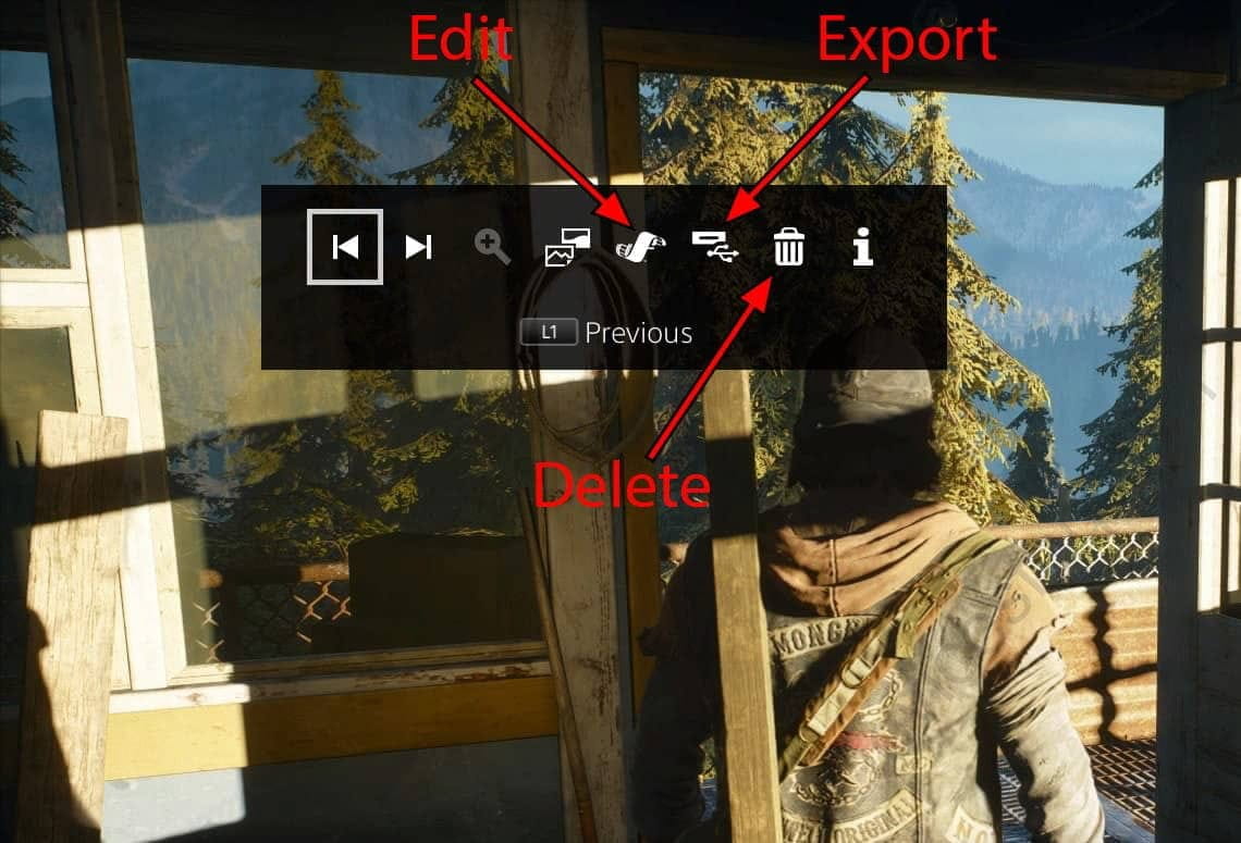 Export or delete videoclip PS4