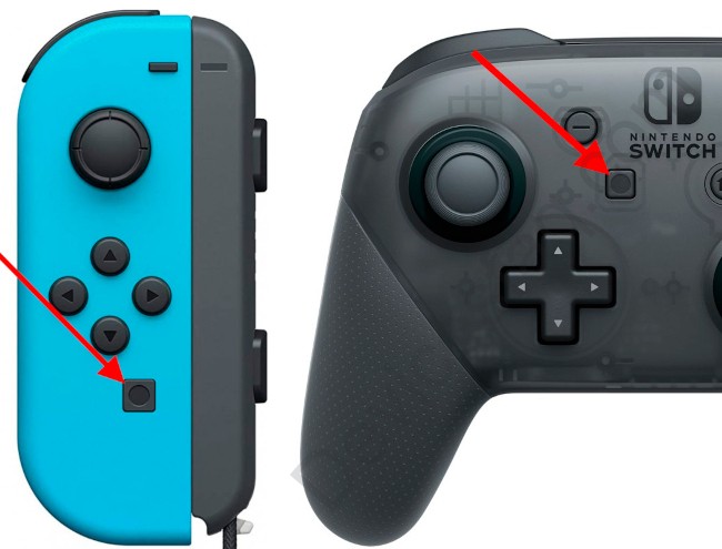 Nintendo Switch screen record button