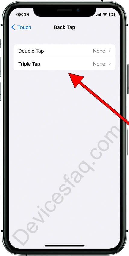 Double or triple tap iPhone