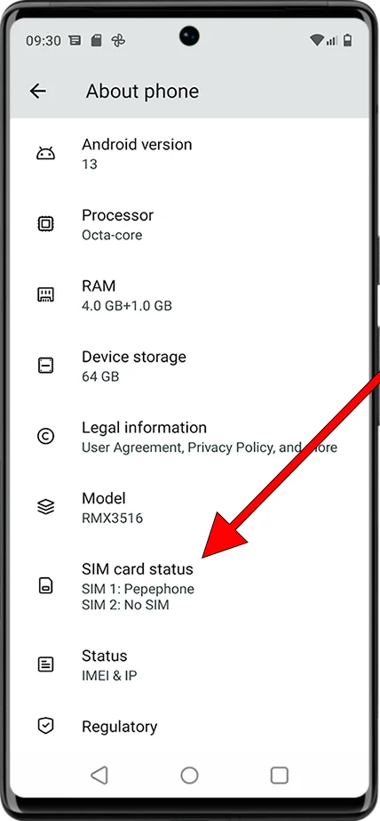 SIM card status Android