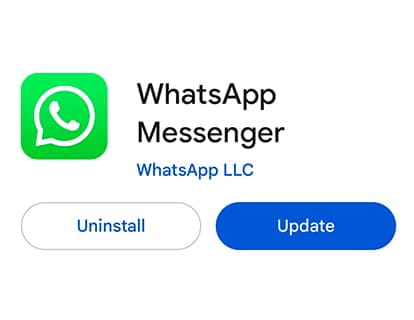 Update WhatsApp on Android