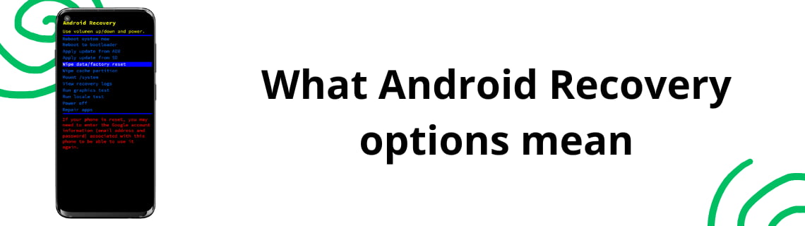 What Android Recovery options mean