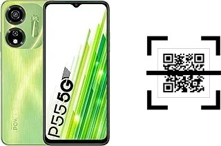 How to read QR codes on an itel itel P55 5G?