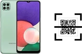 How to read QR codes on a Samsung Galaxy A22 5G?