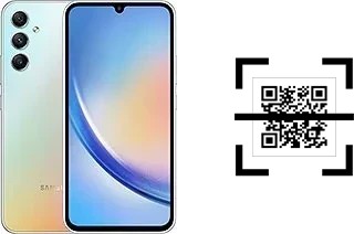 How to read QR codes on a Samsung Galaxy A34?