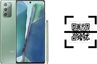 How to read QR codes on a Samsung Galaxy Note20 5G?