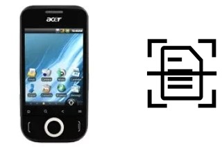 Scan document on an Acer beTouch E110