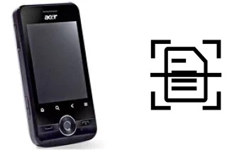 Scan document on an Acer beTouch E120