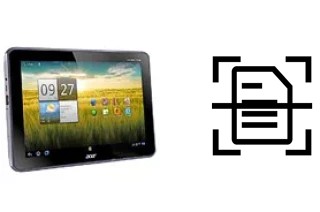 Scan document on an Acer Iconia Tab A701