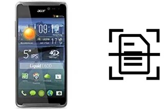 Scan document on an Acer Liquid E600