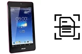 Scan document on an Asus Memo Pad HD7 8 GB