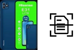 Scan document on a HiSense E31 LITE