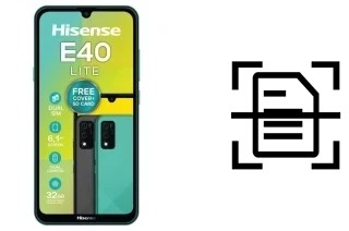 Scan document on a HiSense E40 LITE