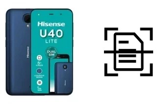 Scan document on a HiSense U40 Lite