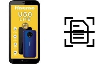 Scan document on a HiSense U50 Lite