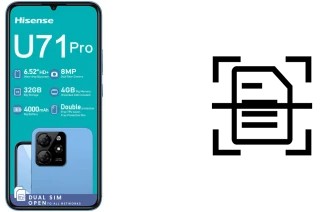 Scan document on a HiSense U71 Pro