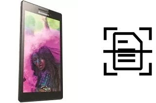 Scan document on a Lenovo Tab 2 A7-10