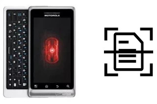 Scan document on a Motorola DROID 2 Global