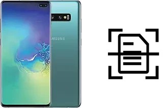 Scan document on a Samsung Galaxy S10+ SD855