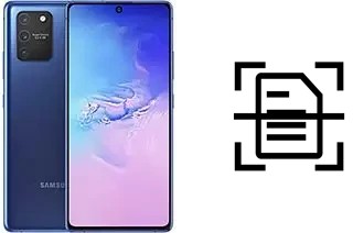 Scan document on a Samsung Galaxy S10 Lite