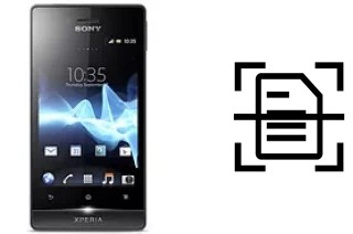 Scan document on a Sony Xperia miro