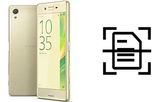 Scan document on a Sony Xperia X