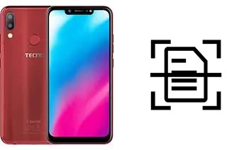 Scan document on a Tecno Camon 11