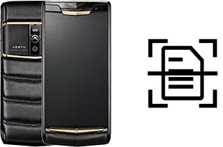 Scan document on a Vertu Signature Touch (2015)