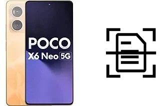 Scan document on a Xiaomi Poco X6 Neo