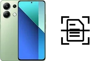 Scan document on a Xiaomi Redmi Note 13 4G