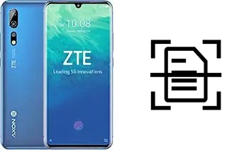 Scan document on a ZTE Axon 10 Pro 5G