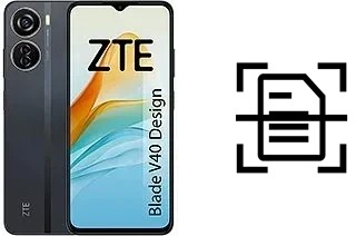 Scan document on a ZTE Blade V40 Design