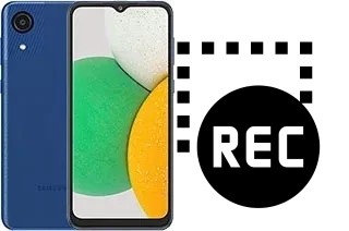 Record screen in Samsung Galaxy A03 Core