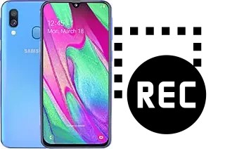 Record screen in Samsung Galaxy A40