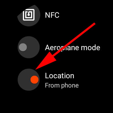 Activate location Wear OS