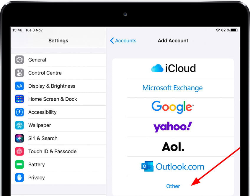 how to set up icloud email account on ipad