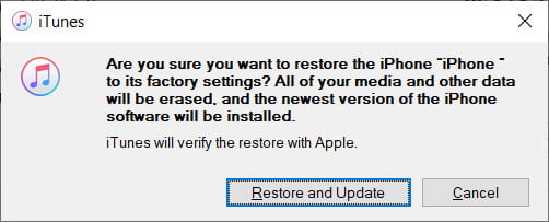 Confirm iPhone 14 Pro Max restore