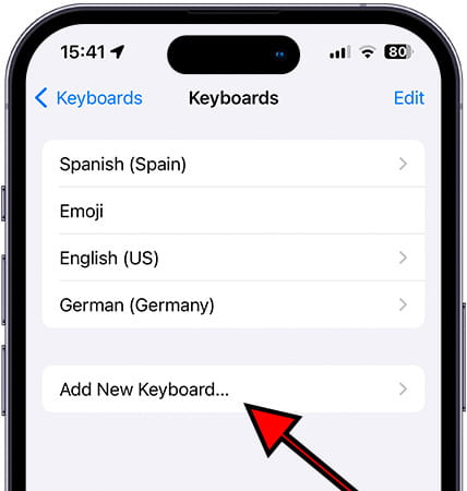Add Keyboard language iOS