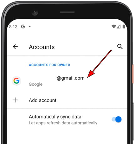 remove google account from phone andriod
