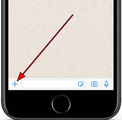 Plus button WhatsApp