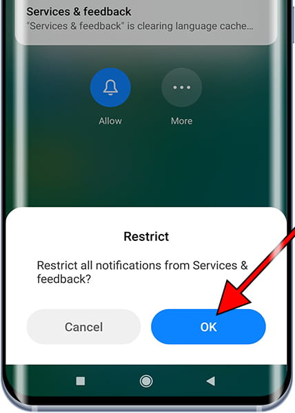 Restrict Xiaomi notifications