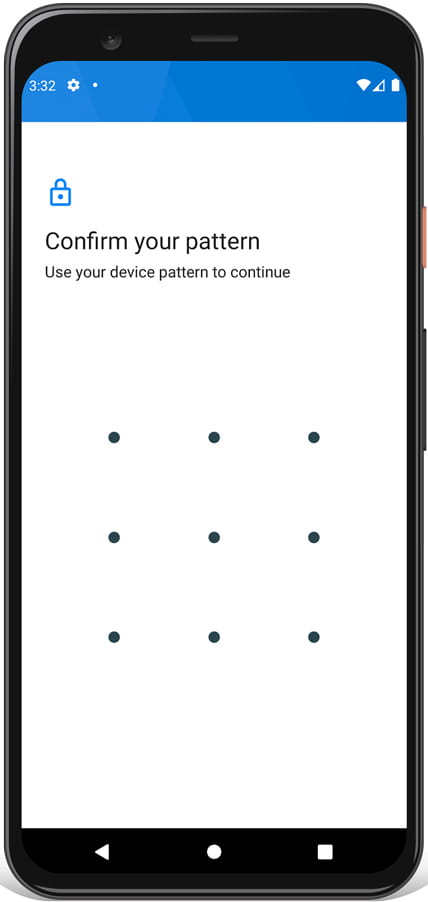 Confirm your pattern Android